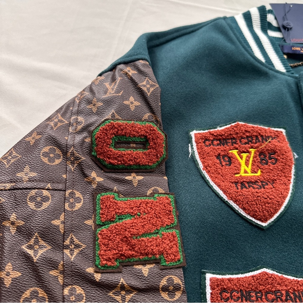Louis Vuitton Monogram Patchwork Baseball Jacket,… - image 3